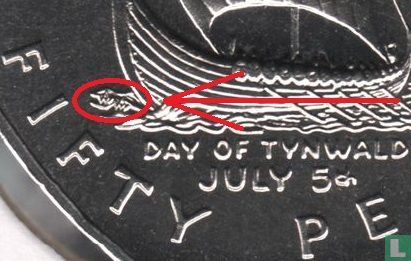 Insel Man 50 Pence 1979 (Kupfer-Nickel - geschriebene Rand - AA) "Manx Day of Tynwald - July 5" - Bild 3
