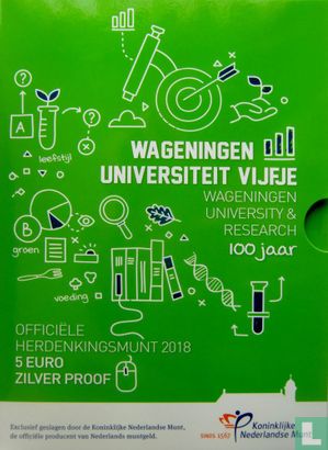 Pays-Bas 5 euro 2018 (BE - folder) "Wageningen Universiteit Vijfje" - Image 1