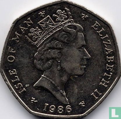 Isle of Man 50 pence 1986 (AA) - Image 1