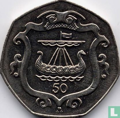 Isle of Man 50 pence 1986 (AA) - Image 2