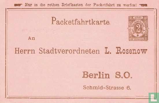 Berlijnse Pakjesdienst A.G. - cijfer / L Rosenow - Afbeelding 1