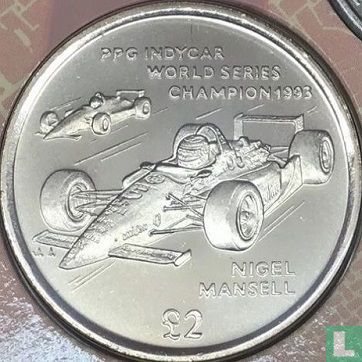 Île de Man 2 pounds 1994 "Indycar World Champion 1993 Nigel Mansell" - Image 2