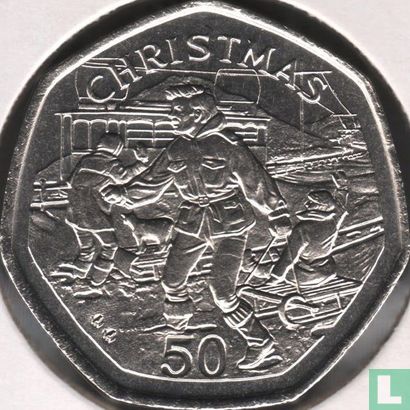 Man 50 pence 1995 "Christmas 1995" - Afbeelding 2