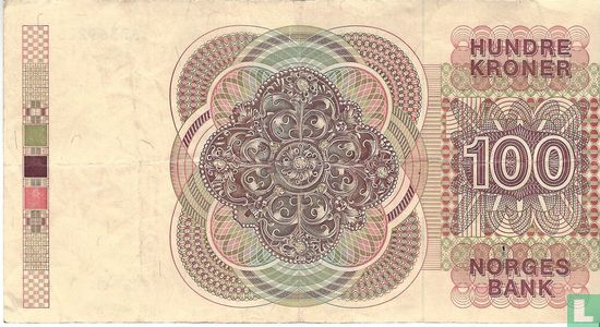 Noorwegen 100 Kroner 1989 - Afbeelding 2
