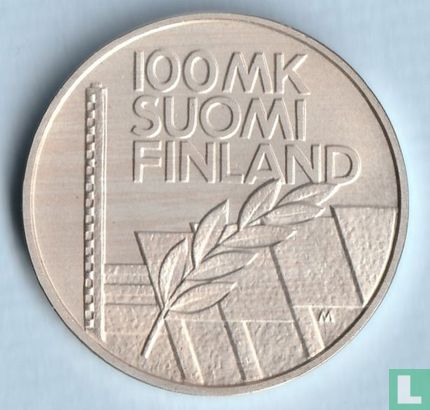Finland 100 markkaa 1994 "European Athletics Championships in Helsinki" - Afbeelding 2