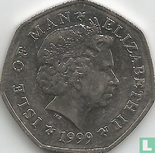 Man 50 pence 1999 "Tourist Trophy Motorcycle Races" - Afbeelding 1