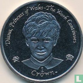 Insel Man 1 Crown 2002 "Diana Princess of Wales - The Work Continues" - Bild 2