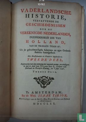 Vaderlandsche Historie, vervattende de Geschiedenissen der nu Vereenigde Nederlanden inzonderheid die van Holland, van de vroegste tyden af  - Afbeelding 3