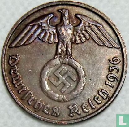 Empire allemand 1 reichspfennig 1936 (J - croix gammée) - Image 1