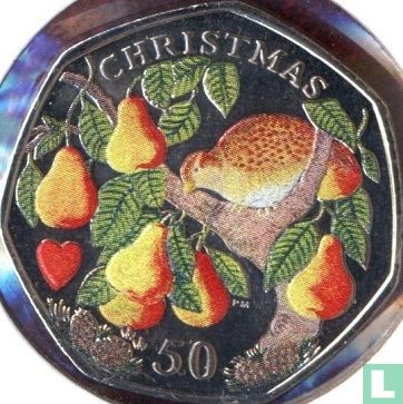 Man 50 pence 2005 (gekleurd) "Christmas 2005" - Afbeelding 2