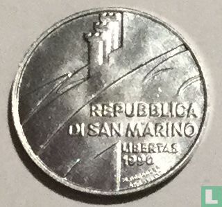 San Marino 1 lira 1990 "1600 years of history" - Image 1