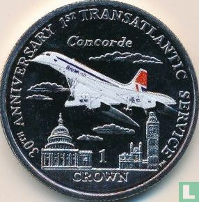 Man 1 crown 2006 (gekleurd) "30th anniversary First Transatlantic Service" - Afbeelding 2