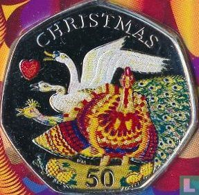 Isle of Man 50 pence 2008 (coloured) "Christmas 2008" - Image 2