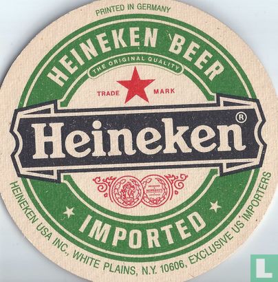 Logo Heineken Beer Imported 2 White Plains NY 10601 - Afbeelding 1