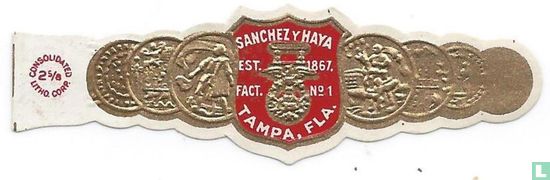 Sanchez y Haya est. 1867 fact. No. 1 Tampa Fla. - Afbeelding 1