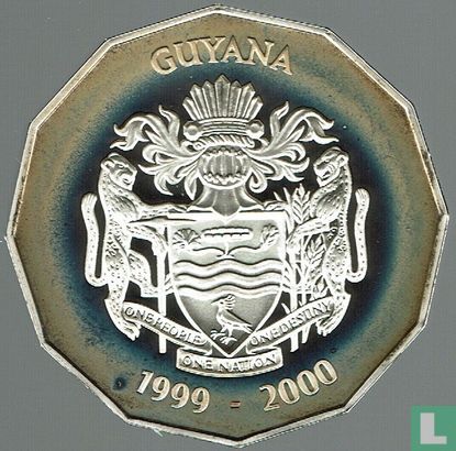 Guyana 2000 dollars 1999 (PROOF) "Millennium dawn" - Afbeelding 1
