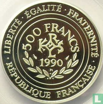 Frankreich 500 Franc / 70 Ecu 1990 (PP - Platin) "Charlemagne" - Bild 1