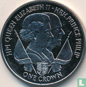 Isle of Man 1 crown 2011 "85th birthday of Queen Elizabeth II and 90th birthday of Prince Philip" - Image 2