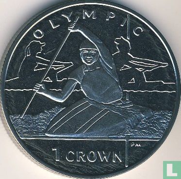 Île de Man 1 crown 2012 "London Olympics - Kayak" - Image 2