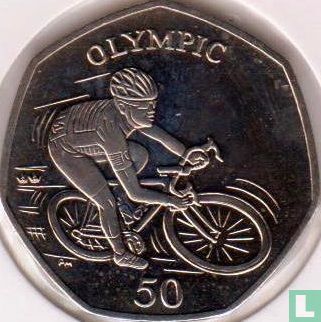Man 50 pence 2012 "Olympic - Mark Cavendish" - Afbeelding 2