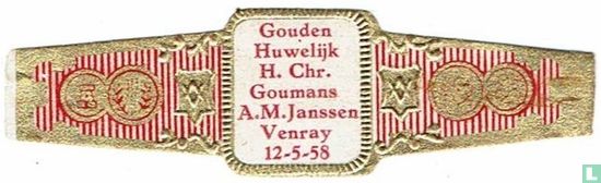 Gouden Huwelijk H. Chr. Goumans A.M.Janssen Venray 12-5-'58 - Afbeelding 1