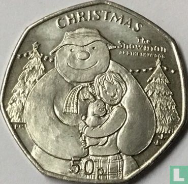 Man 50 pence 2014 (kleurloos) "Christmas 2014" - Afbeelding 2