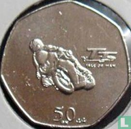 Man 50 pence 2014 "Tourist Trophy motorcycle - John McGuinness" - Afbeelding 2