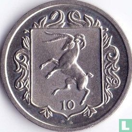 Man 10 pence 1987 - Afbeelding 2