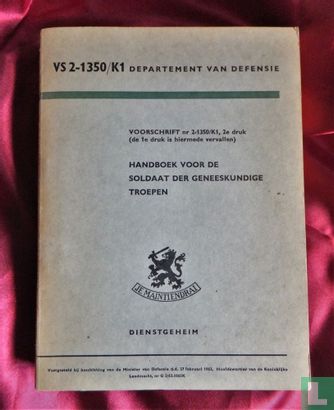 VS 2-1350/K1 Handboek voor de soldaat der Geneeskundige Troepen - Image 1