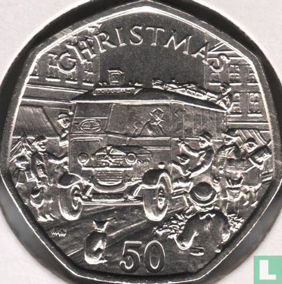 Man 50 pence 1987 (AA) "Christmas 1987" - Afbeelding 2
