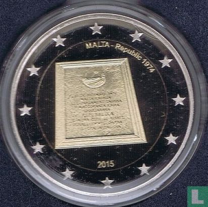 Malta 2 euro 2015 (PROOF) "Proclamation of the Republic in 1974" - Image 1