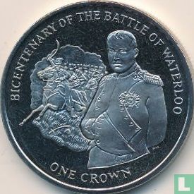 Man 1 crown 2015 "Bicentenary of the Battle of Waterloo - Napoleon" - Afbeelding 2