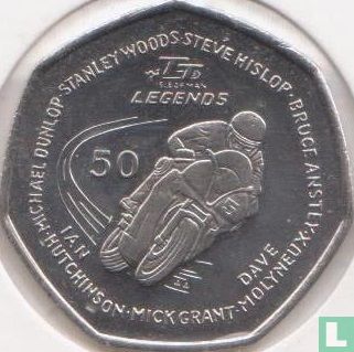 Isle of Man 50 pence 2016 "Tourist Trophy motorcycle races Legends" - Image 2