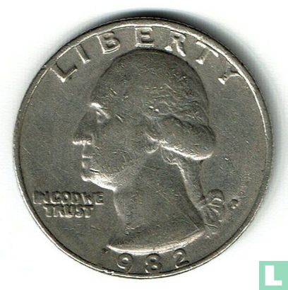 États-Unis ¼ dollar 1982 (P) - Image 1