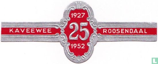 25 1927 1952 - Kaveewee - Roosendaal - Afbeelding 1