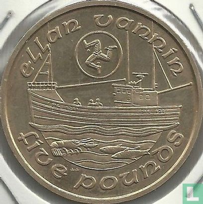 Isle of Man 5 pounds 1988 - Image 2