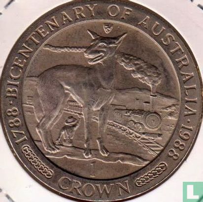 Isle of Man 1 crown 1988 "Bicentenary of Australia - Dingo" - Image 2