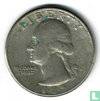 United States ¼ dollar 1985 (D) - Image 1