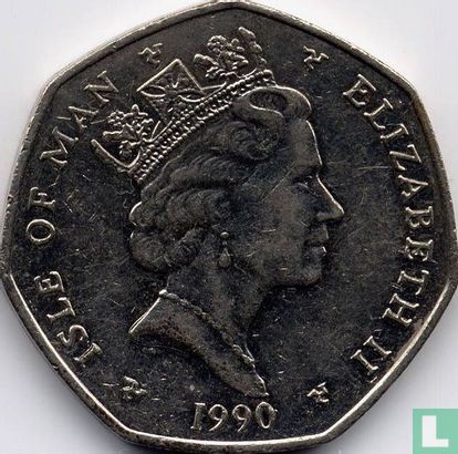 Man 50 pence 1990 - Afbeelding 1