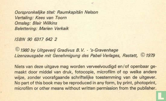 Ruimtekapitein Nelson - Afbeelding 3