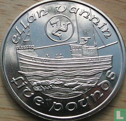 Isle of Man 5 pounds 1991 (AA) - Image 2