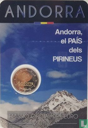 Andorre 2 euro 2017 (coincard - Govern d'Andorra) "Andorra - The Pyrenean country" - Image 1
