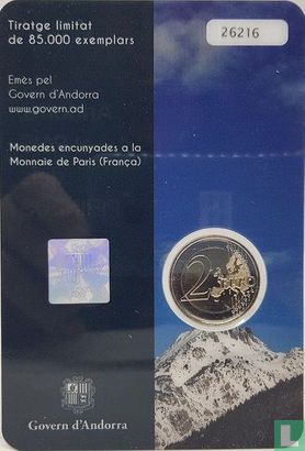 Andorra 2 euro 2017 (coincard - Govern d'Andorra) "Andorra - The Pyrenean country" - Afbeelding 2