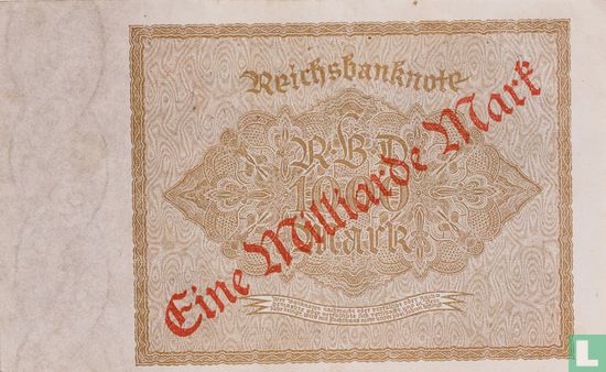 Allemagne 1 milliard (P113a (2) - Ros.110b) - Image 2