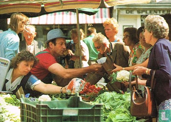 De groentenmarkt - Afbeelding 1