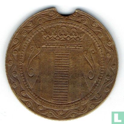 Gaspenning Delft (messing, knip, medailleslag) - Afbeelding 1