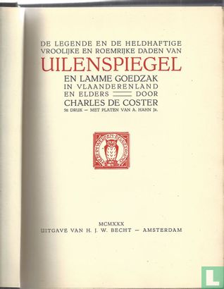 De legende en de heldhaftige vroolijke en roemerijke daden van Uilenspiegel en Lamme Goedzak in Vlaanderenland en elders - Afbeelding 2