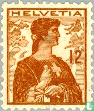 Borstbeeld van Helvetia