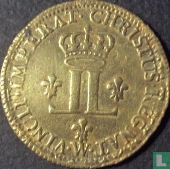 Frankrijk 1 louis d'or 1721 (W) - Afbeelding 2
