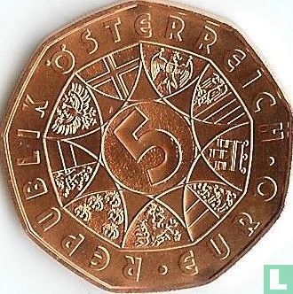Austria 5 euro 2016 (copper) "Duerer's young hare" - Image 2
